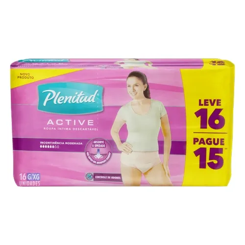 FRALDA PLENITUD FEMME G/XG LEVE 16 PAGUE 15 UN