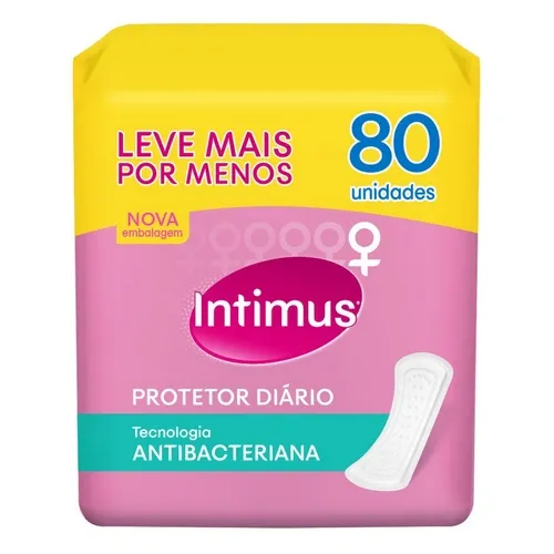 ABSORVENTE INTIMUS PROTETOR DIARIO ANTIBACTERIANA S/ABAS 80UN