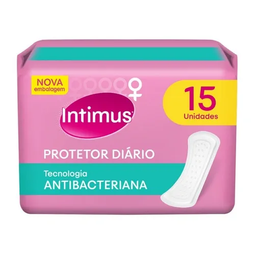 ABSORVENTE INTIMUS PROTETOR DIARIO ANTIBACTERIANA S/ABAS 15UN