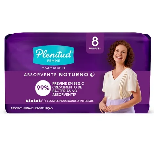 ABSORVENTE PLENITUD FEMME INCONTINENCIA NOTURNO S/ABAS 8UN