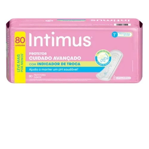 ABSORVENTE INTIMUS PROTETOR DIARIO CUIDADO AVANCADO S/ABAS 80UN