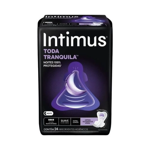 ABSORVENTE INTIMUS NOTURNO TODA TRANQUILA SUAVE ABAS 24UN