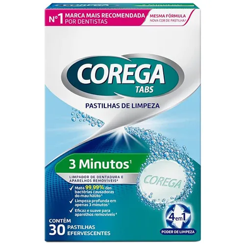COREGA TABS LIMPEZA 3 MINUTOS 6 PASTILHAS