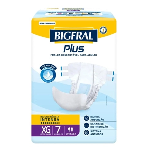 FRALDA BIGFRAL REGULAR PLUS ADULTO XG 7UN