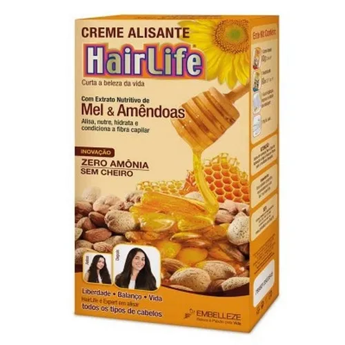 CREME PARA ALISAMENTO HAIRLIFE MEL E AMEN 180G