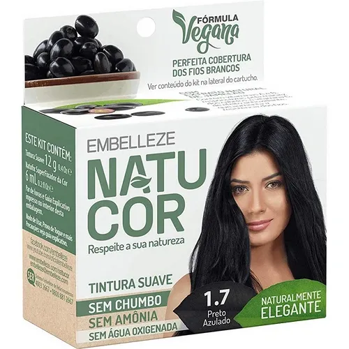 TINTA NATUCOR 1.7 PRETO AZULADO 1UN