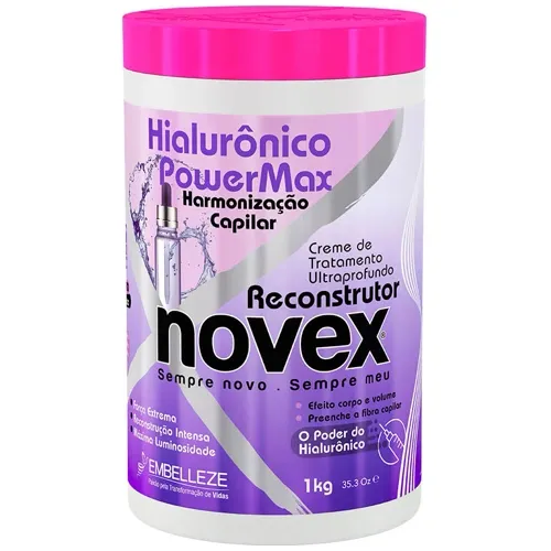 CREME CAPILAR NOVEX HIALURONICO POWER MAX RECONSTRUTOR 1K
