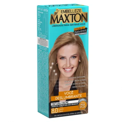 TINTA MAXTON 8.0 LOURO CLARO KIT 1UN