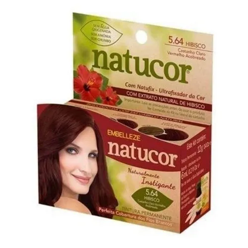 TINTA NATUCOR 5.64 CASTANHO CLARO VERMELHO ACOB NAT INS 1UN