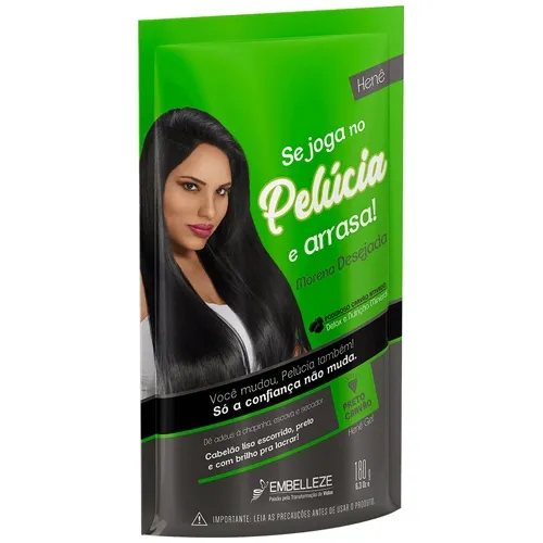 CREME ALISANTE HENE PELUCIA PRETO CARVAO 180G