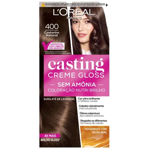 TINTA CASTING GLOSS 400 CASTANHO NATURAL 1UN