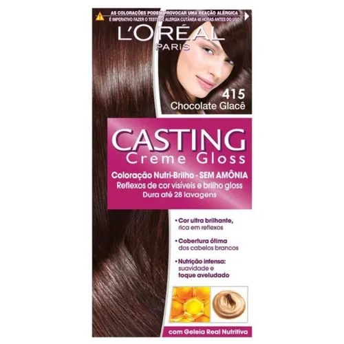 Tinta De Cabelo Casting Creme Gloss De L’Oreal Paris 415 Chocolate Glace 246G