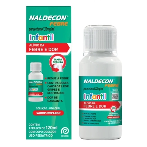 Naldecon Febre Infantil 32Mg/Ml 120Ml Solucao Oral Morango