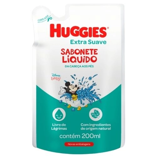 SABONETE LIQ HUGGIES EXTRA SUAVE REFIL 200ML