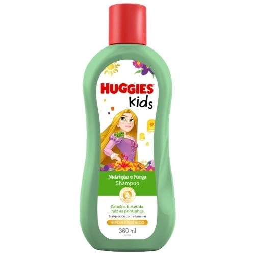 SHAMPOO HUGGIES KIDS NUTRICAO/FORCA RAPUNZEL 360ML