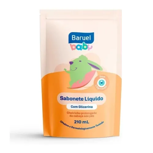 SABONETE LIQ BARUEL BABY GLICERINA REFIL 210ML