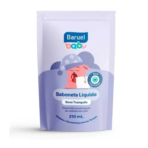 SABONETE LIQ BARUEL BABY SONO TRANQUILO REFIL 210ML