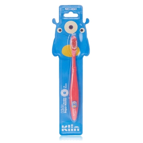ESCOVA DENTAL KLIN KIDS MONSTRINHOS ROSA MACIA 8718 1UN