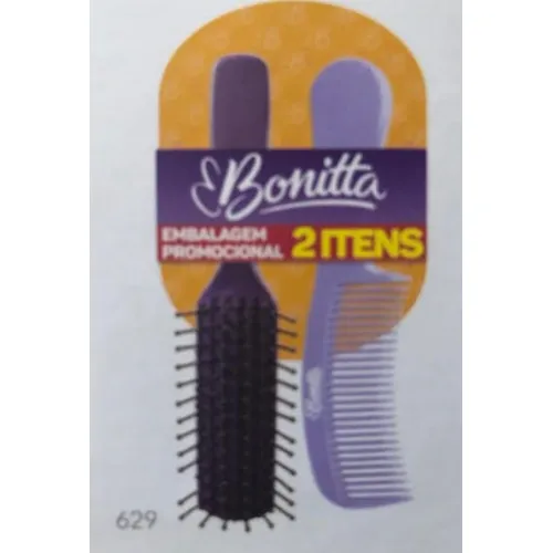 KIT BONITTA ESCOVA CABELO+PENTE LILAS 629 2UN