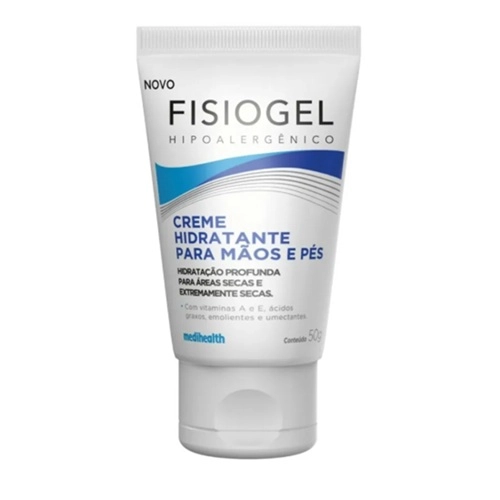 FISIOGEL CREME HIDRATANTE PARA MAOS E PES HIPOALERGENICO 50G
