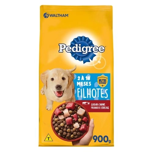 RACAO PEDIGREE CAO FILHOTE CARNE/FRANGO/CEREAIS 900G