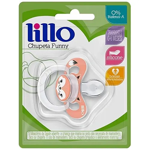 CHUPETA LILLO SIL ORT T1 FUNNY ANIMAIS RAPOSA ROSA 627601 1U