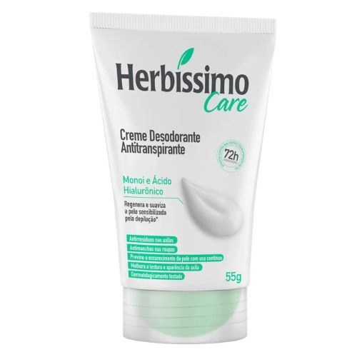 DESODORANTE HERBISSIMO CARE CR MONOI/ACIDO HIALURONICO FEM 55G