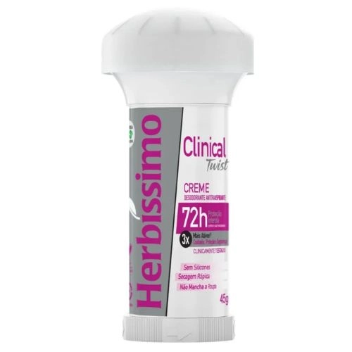 DESODORANTE HERBISSIMO CR TWIST CLINICAL ROSA 45G