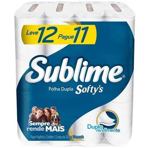 PAPEL HIGIENICO SUBLIME FOLHA DUPLA L12P11UN