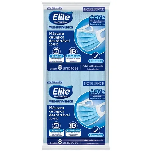 MASCARA ELITE CIRURGICA 8UN