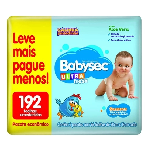 LENCOS UMEDECIDOS BABYSEC ULTRA FRESH 192 UNIDADES