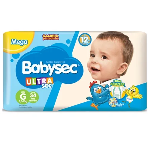 FRALDA BABYSEC ULTRASEC MEGA G 38 UN