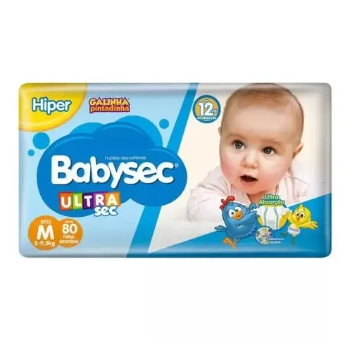 FRALDA BABYSEC ULTRASEC HIPER M 80 UN