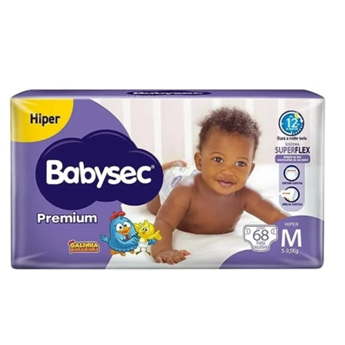FRALDA BABYSEC PREMIUM HIPER M 68UN