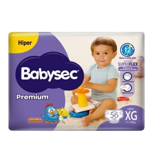 FRALDA BABYSEC PREMIUM HIPER XG 56UN