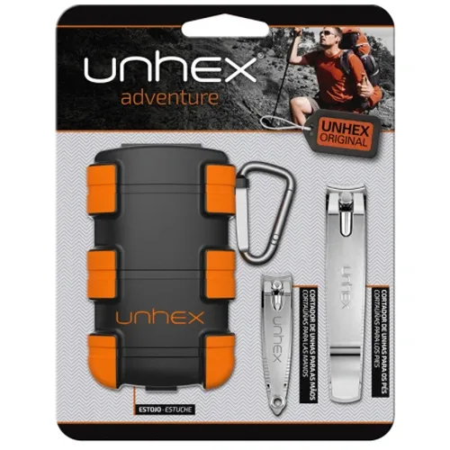 KIT UNHEX CORTADOR DE UNHAS SPORT MIX 2UN+ESTOJO