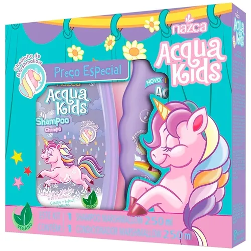 KIT SHAMPOO E CONDICIONADOR ACQUA KIDS MARSHMALLOW 250ML