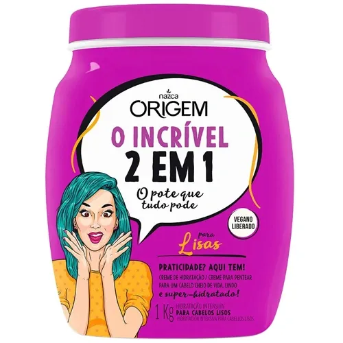 CREME ORIGEM 2X1 HIDR+PENT LISOS 1K