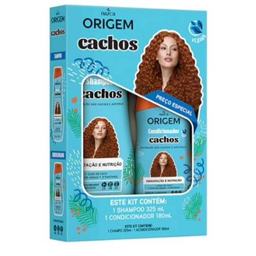 KIT ORIGEM SHAMPOO+CONDICIONADOR CACHOS 325ML+180ML