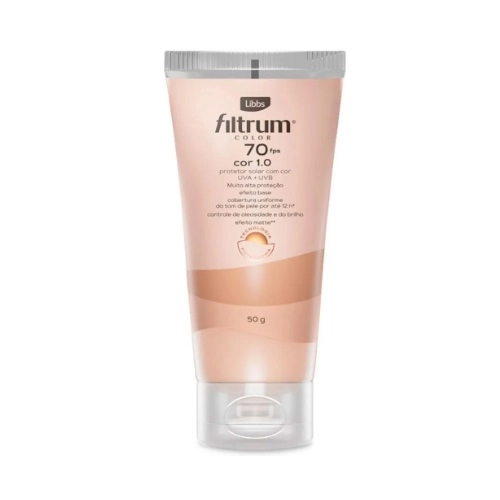 PROTETOR SOLAR FILTRUM COLOR FPS 70 COR 1.0 50G