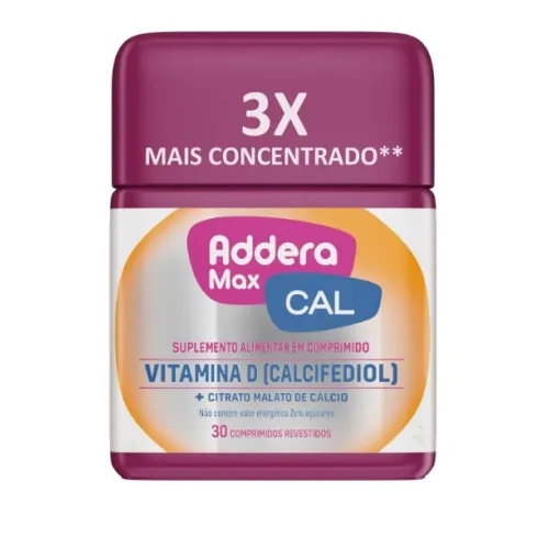 Suplemento Alimentar Addera Max Cal Vitamina D 30Cp