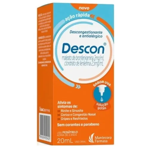 DESCON 2MG+2,5MG/ML GTS 20ML