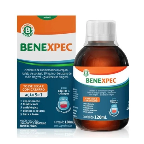 BENEXPEC 2MG+100MG+20MG+30MG/5ML XPE 120ML