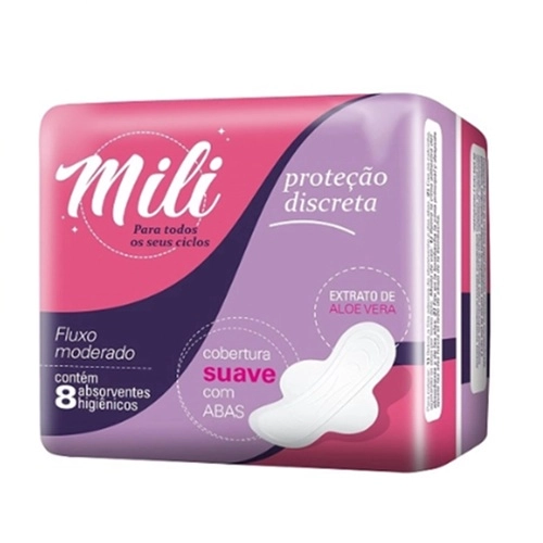 ABSORVENTE MILI MULHER DUO SUAVE ABAS 8UN