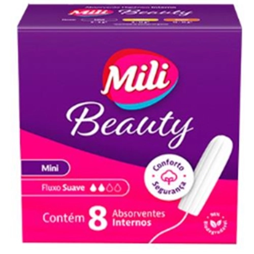 ABSORVENTE MILI BEAUTY INTERNO MINI 8UN