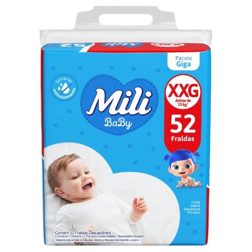 FRALDA MILI ULTRA SECA GIGA XXG 52UN