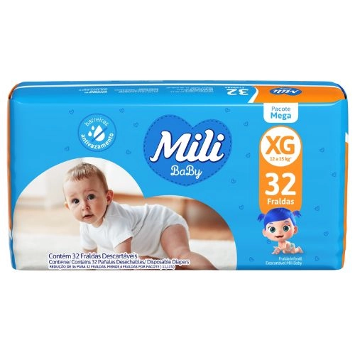 FRALDA MILI ULTRA SECA MEGA XG 32UN
