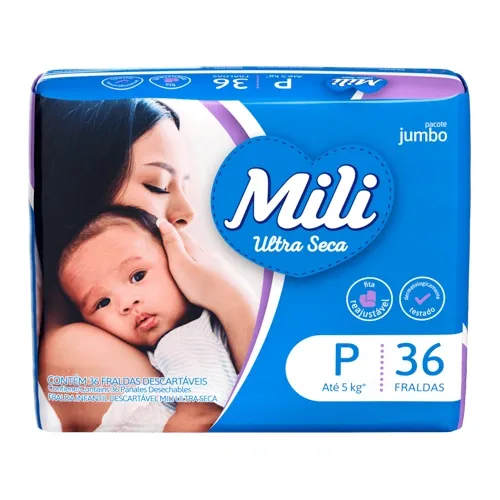 FRALDA MILI ULTRA SECA JUMBO P 36UN