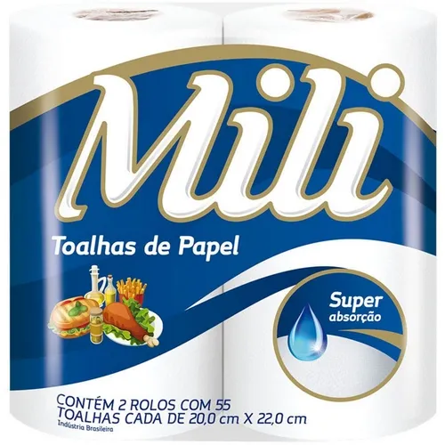 Toalhas De Papel Mili 2 Rolos