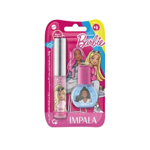 KIT IMPALA BARBIE ESMALTE+BRILHO LABIAL 2UN